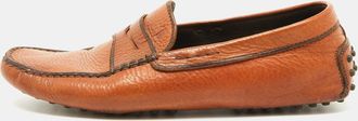 Tod's Tods Tan Leather Slip On Loafers