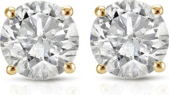 Pompeii3 2 Ct Diamond Studs With Screw Backs 14k Yellow Gold