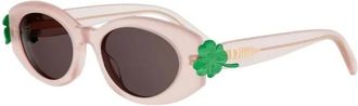 Dior Sunglasses, female, Pink, Size: 52 MM Clover B1I Oval Sunglasses