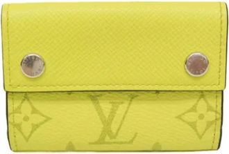 Louis Vuitton Pre-owned Stoffen Portemonnee - unisex - Vintage Accessoires - Geel - ONE Size - Vintage