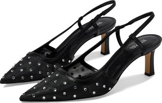 Michael Kors Alora Mid Sling High Womens Heels Black 1 : 6.5 M, Synthetic