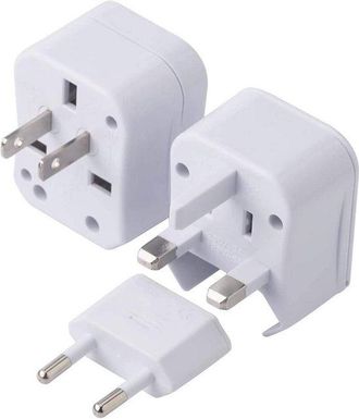 No Brand Adaptador De Viaje Universal: Adaptador De Enchufe Internacional 3 En 1 Para Uso Mundial