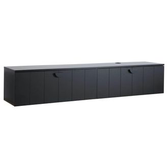 Oviala Mueble de TV de pared moderno de 160 cm en negro