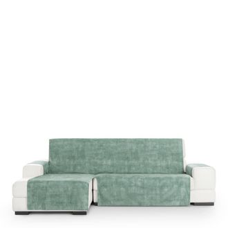 Eysa Funda de sof&aacute; chaise longue pr&aacute;ctica izquierda verde 240 cm