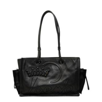 Loewe Black Leather Shoulder Bag Tote Bag (Pre-Owned)