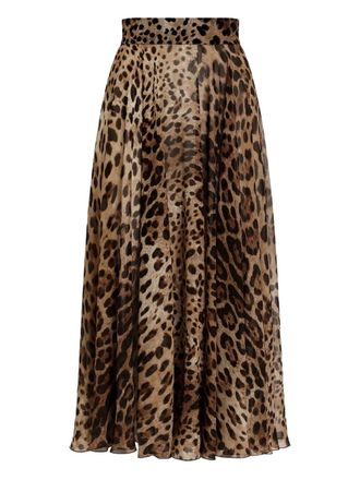 Dolce & Gabbana Leopard Print Skirt