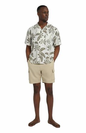 Onia Air Linen Vacation Shirt in Olive Multi at Nordstrom, Size X-Large S