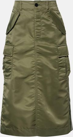 sacai Gonna midi in tessuto tecnico