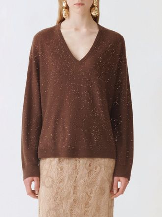 Fabiana Filippi Maglia a v in lana con paillettes Fabiana Filippi