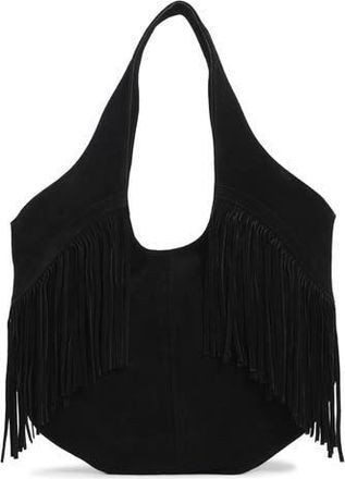Lucky Brand Nyra Fringe Suede Tote Bag in Black at Nordstrom Rack