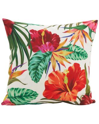 Saro Lifestyle Printed Flower Pillow