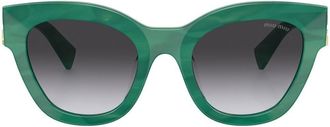 Miu Miu Eyewear Miu Glimpse cat-eye sunglasses - women - Acetate - One Size - Green