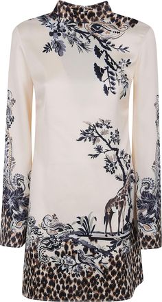 Etro Dress Mini Printed Fancy Beige