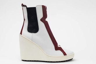 Hogan Lace-Up Wedge Boots