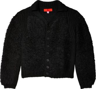ECKHAUS LATTA teddy cardigan - women - Polyamide/Alpaca Wool - M - Black
