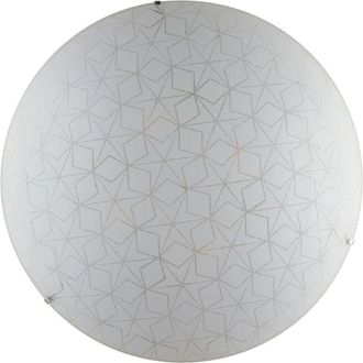 Fan Europe Plafoniera esagram in vetro bianco 50 cm