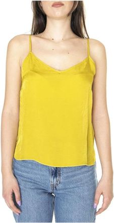 Alessia Santi Canotta - Dames - Tops zonder mouwen - Geel - S - Tops