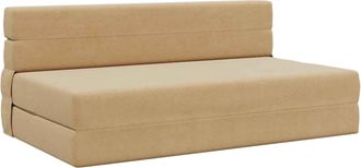 vidaXL Sof&aacute; Cama Plegable Verde Gris 152 X 86,5 X 60 Cm Tela Vidaxl