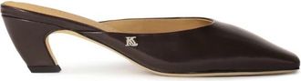 Kazar Slip-on muiltjes met volledige voorkant - Dames - Muiltjes - Bruin - 38 EU - Leer - Schoenen