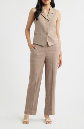 Anne Klein Cuff Ankle Pants in Rust Multi at Nordstrom, Size 12