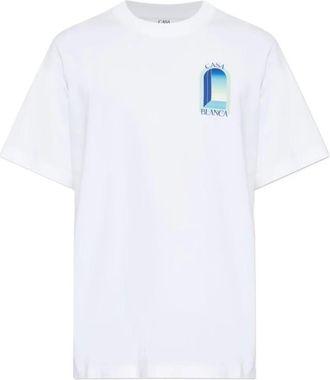 Casablanca LArche T-Shirt - Heren - T-shirts - Wit - M - Katoen - Tops