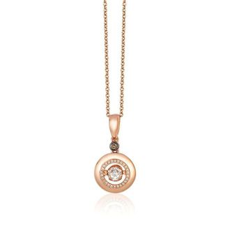 Le Vian Ladies Chocolate Diamonds Fashion Pendant in 14k Strawberry Gold