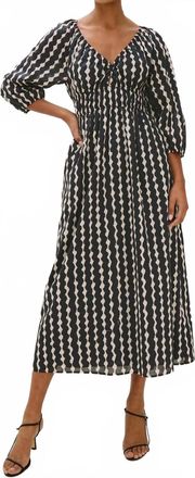 Rails Paio Midi Dress In Printed Noir