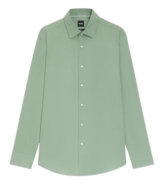 HUGO BOSS Green Relaxed Solid Shirts