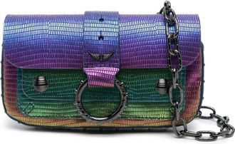 Zadig&Voltaire Kate Wallet leather shoulder bag - women - Calf Leather/Cotton - One Size - Blue