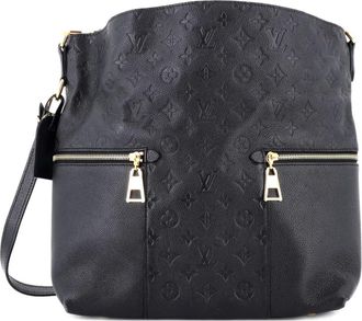 Louis Vuitton Melie Handbag leren tas met monogramprint - Zwart
