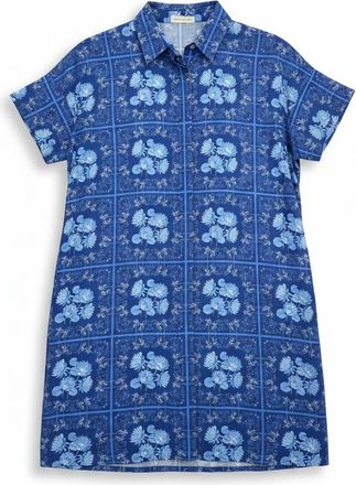 Verandah Womens Oversized Shirt Dress In Blue Lily Scarf