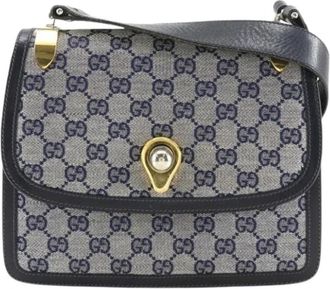 Gucci Pre-owned Vintage Shoulder Bag - Dames - Vintage Schoudertas - Blauw - ONE Size - Vintage