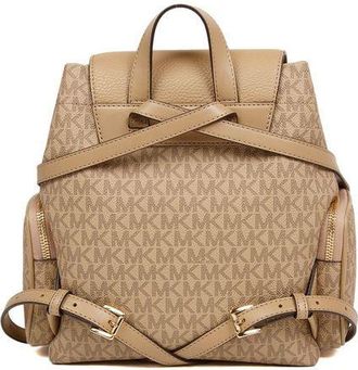 Michael Kors Womens Backpack Camel Polyvinyl Chloride
