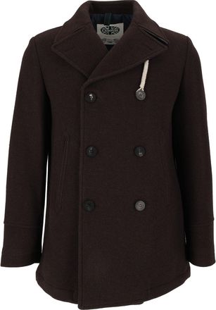 Camplin Island - S Rope Detail Double-Breasted Wool Peacoat