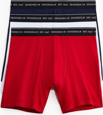 H&M 3er-Pack COOLMAX Halblange Trunks - Red