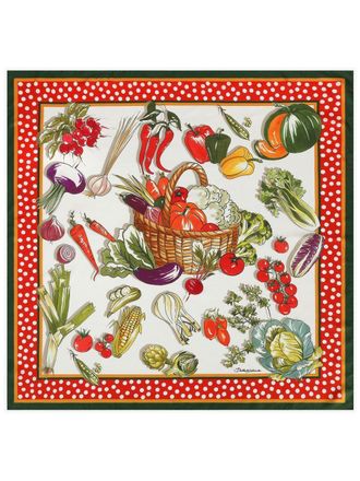 Dolce & Gabbana graphic-print silk scarf - women - Silk - One Size - White