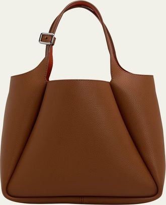 WE-AR4 The Trapeze Leather Crossbody Bucket Bag