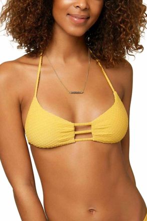 O'Neill Coronado Solids Textured Bikini Top In Mimosa