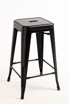 Regalos Miguel Pack 2 Taburetes color negro mate en acero reforzado