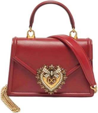 Dolce & Gabbana Pre-owned Handbags, female, Red, Size: ONE SIZE Pre-owned Leather Handbag