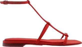 Ferragamo Aglalia Ankle Strap Flat Sandals, Size 7 C