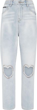 Philipp Plein Denim Broek Met Loose Fit Heart