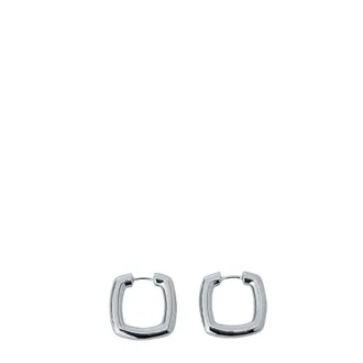 Tom Wood Earrings, female, Gray, Size: ONE SIZE Medium Frame Hoop Earrings