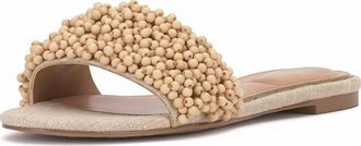 Vince Camuto Womens Balea Beaded Sandals In Natural