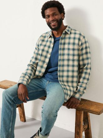 Fat Face FatFace Tanton Natural Long Sleeve Textured Check Shirt