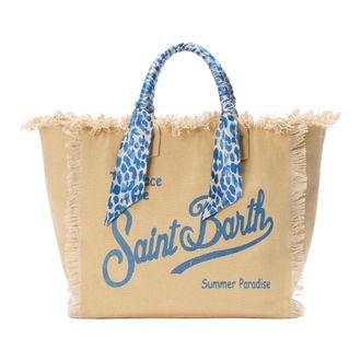 MC2 Saint Barth Tote Bags, female, Beige, Size: ONE SIZE Vanity Foulard Shoulder Bag