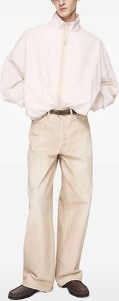 Acne Studios puff-sleeve zip-up jacket - Neutrals