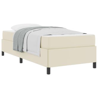 vidaXL Estructura De Cama Con Colch&oacute;n Crema 90 X 190 Cm Tela Vidaxl