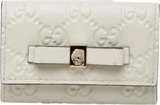Gucci Pre-owned Wallets, female, White, Size: ONE SIZE Pre-owned Keycase