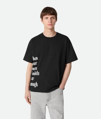 Bottega Veneta T-shirt In Jersey Di Cotone Stampato - Bottega Veneta